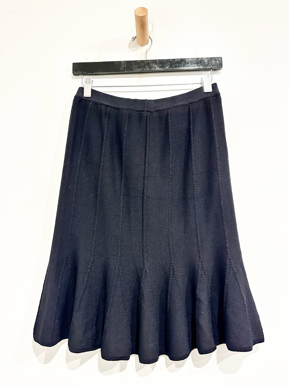 St. John Collection Black Flared Skirt Size 2